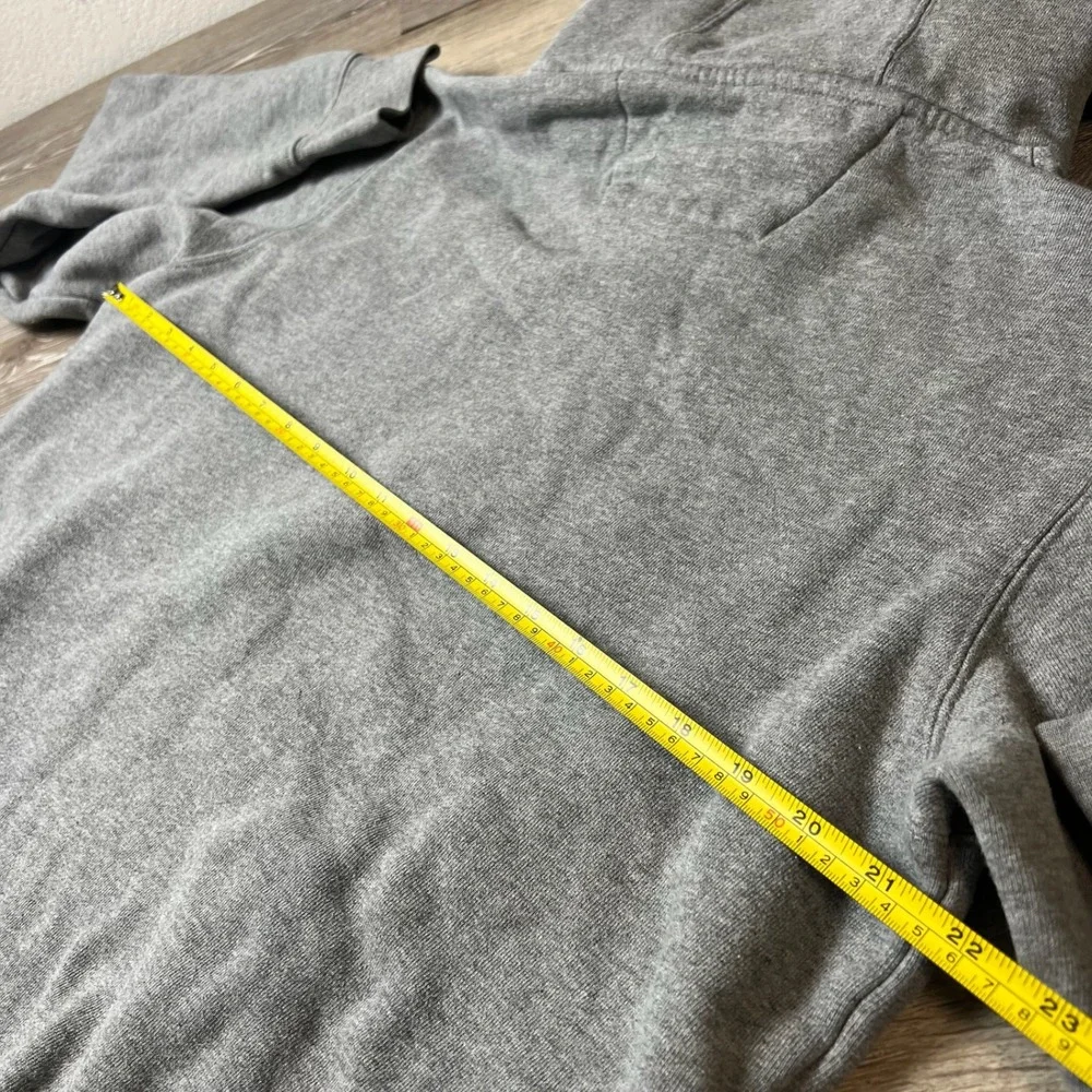 CAT Caterpillar Hoodie Mens Medium Grey Embroidered Logo Pullover Sweatshirt